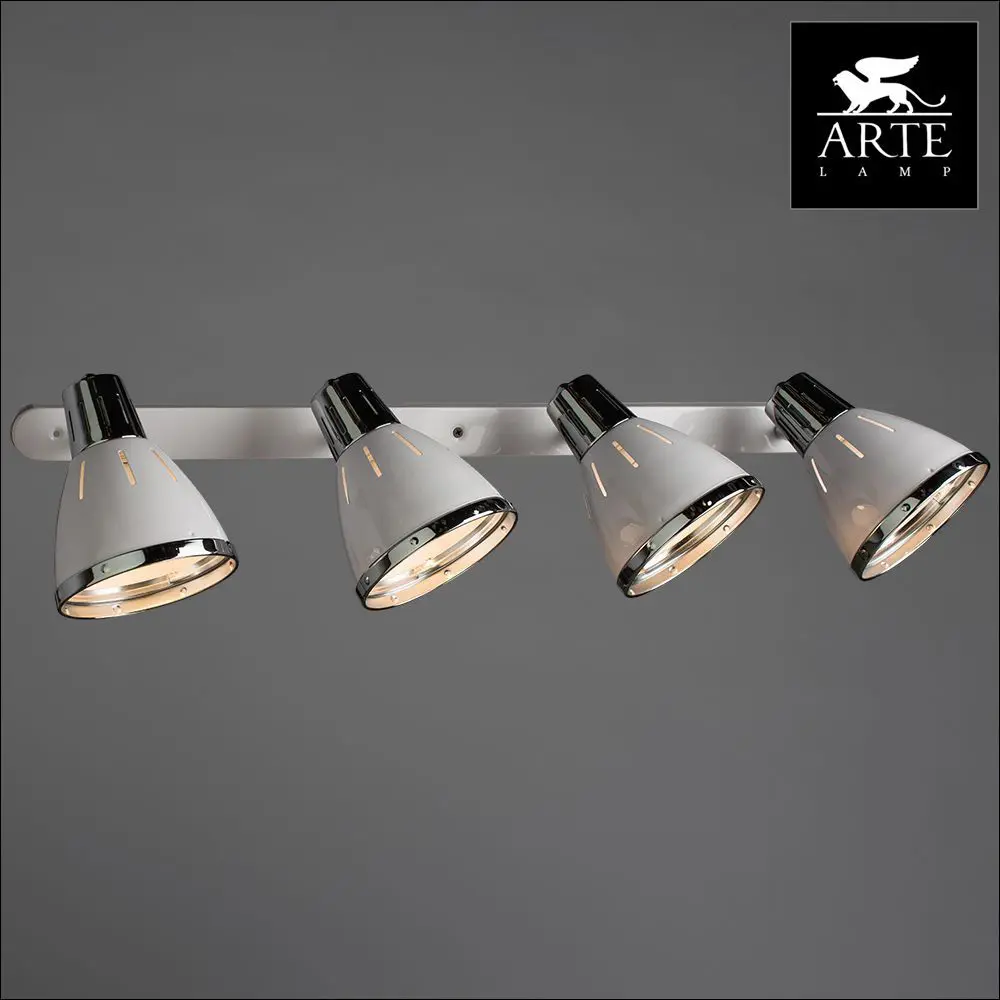 Фото 3 Спот поворотный Arte Lamp Marted A2215PL-4WH цвет белый Фото 3 Спот поворотный Arte Lamp Marted A2215PL-4WH цвет белый