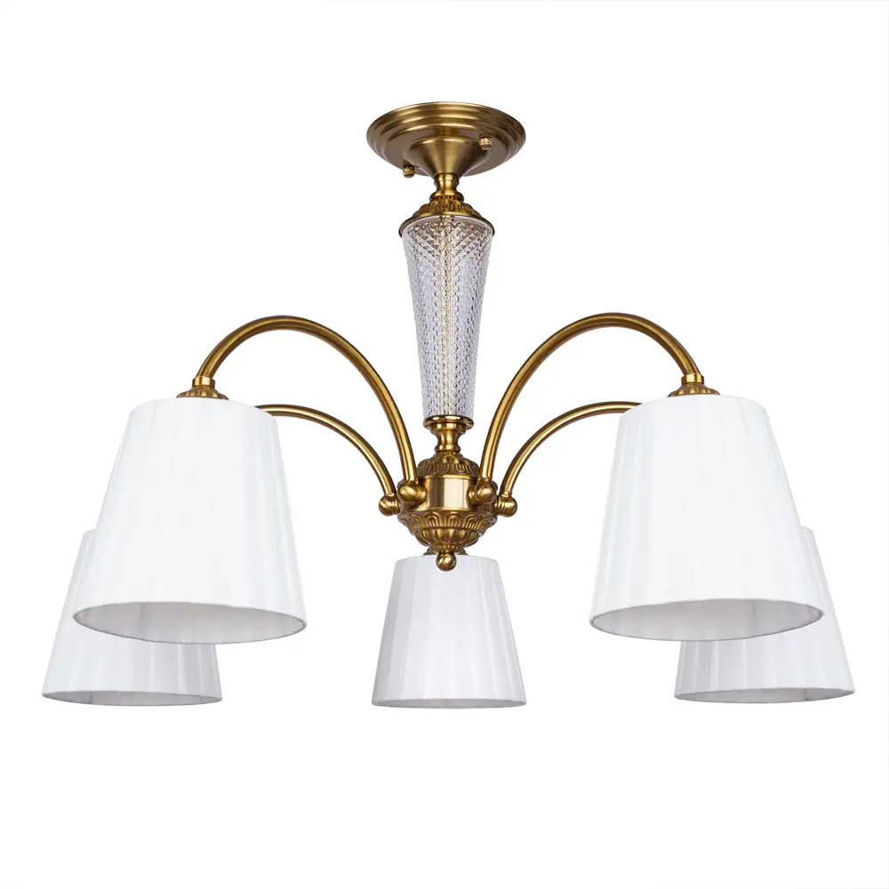 Фото Люстра потолочная Arte Lamp A7301PL-5PB Gracie 5 ламп цвет золото Фото Люстра потолочная Arte Lamp A7301PL-5PB Gracie 5 ламп цвет золото