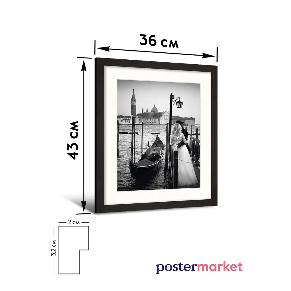 Фото 6 Картина в раме Postermarket Молодожены в Венеции 33x40 см Фото 6 Картина в раме Postermarket Молодожены в Венеции 33x40 см