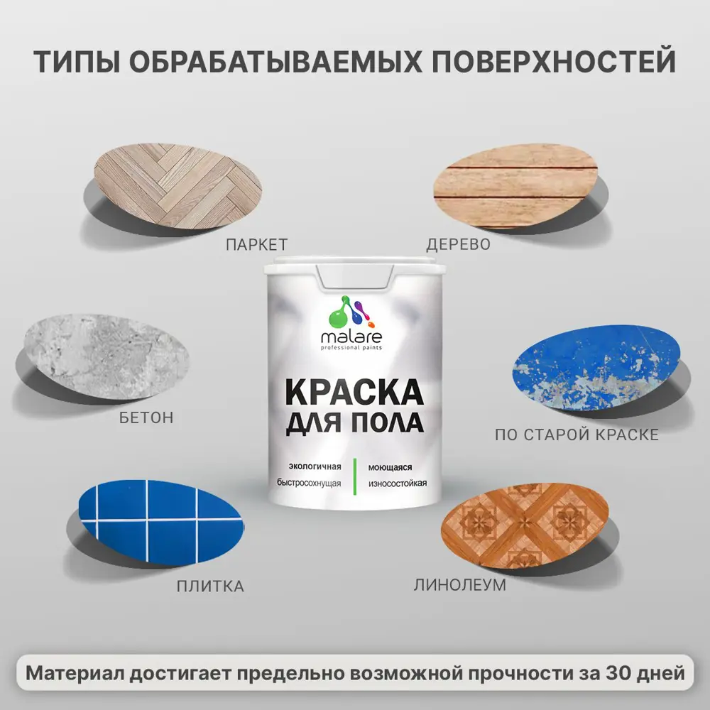 Фото 4 Краска для пола Malare Professional износостойкая быстросохнущая полуглянцевая цвет оранжевый закат 1 кг Фото 4 Краска для пола Malare Professional износостойкая быстросохнущая полуглянцевая цвет оранжевый закат 1 кг