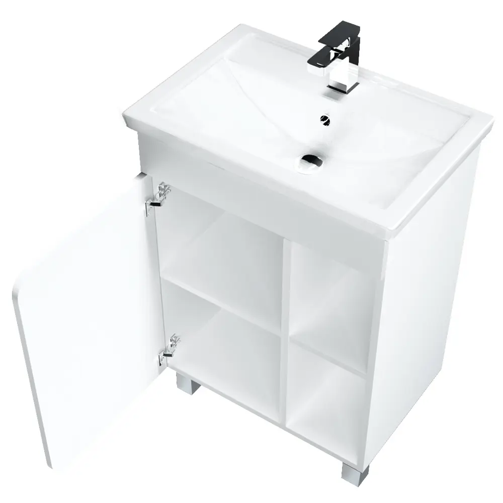 Фото Тумба под раковину напольная 1Marka Nuvo 60 см цвет белый Фото Тумба под раковину напольная 1Marka Nuvo 60 см цвет белый