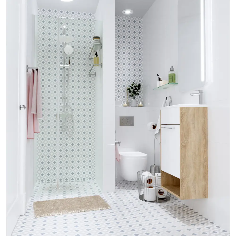 Фото 8 Тумба под раковину подвесная с раковиной 1Marka Lira 40 см цвет дуб Сонома/белый У85919 Фото 8 Тумба под раковину подвесная с раковиной 1Marka Lira 40 см цвет дуб Сонома/белый У85919