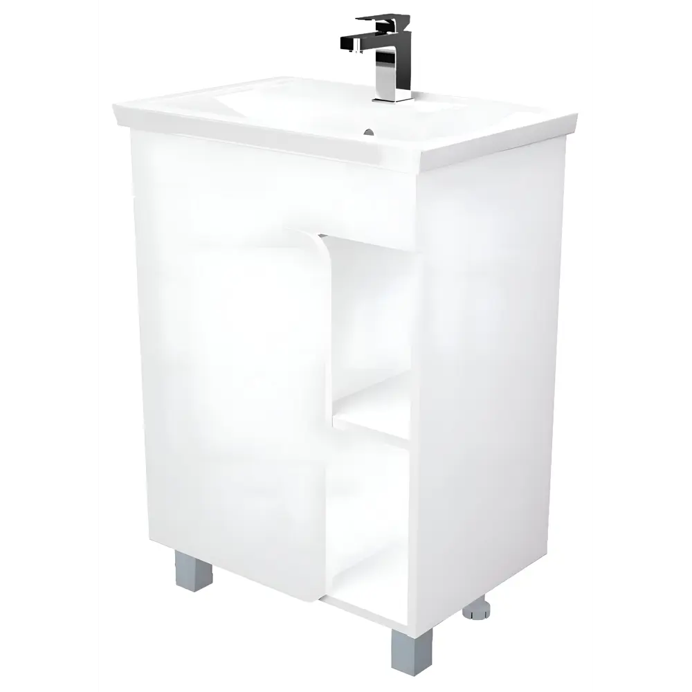 Фото 6 Тумба под раковину напольная 1Marka Nuvo 70 см цвет белый Фото 6 Тумба под раковину напольная 1Marka Nuvo 70 см цвет белый