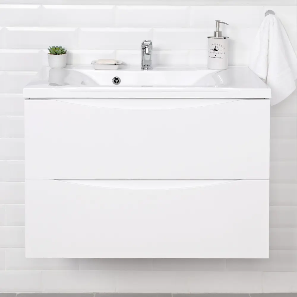 Фото 9 Тумба с раковиной подвесная Итана Мишель 80 787x444x550 Белый Фото 9 Тумба с раковиной подвесная Итана Мишель 80 787x444x550 Белый