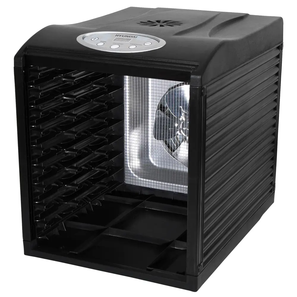 Фото 4 Сушилка для овощей и фруктов Hyundai Hyfd-1802 9 ярусов 700 Вт цвет черный