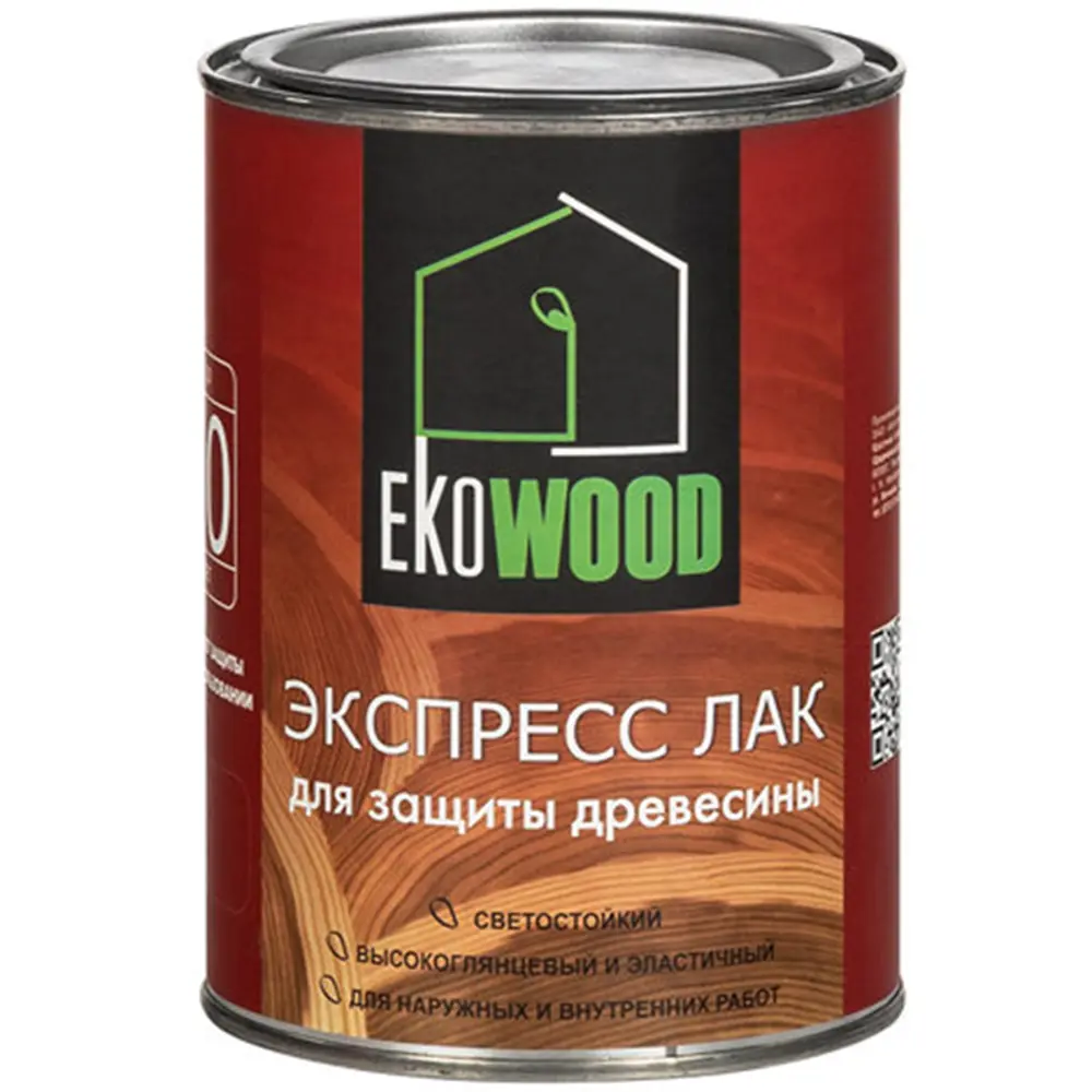 Фото Лак быстросохнущий Ekowood глянцевый цвет махагон 1 л Фото Лак быстросохнущий Ekowood глянцевый цвет махагон 1 л