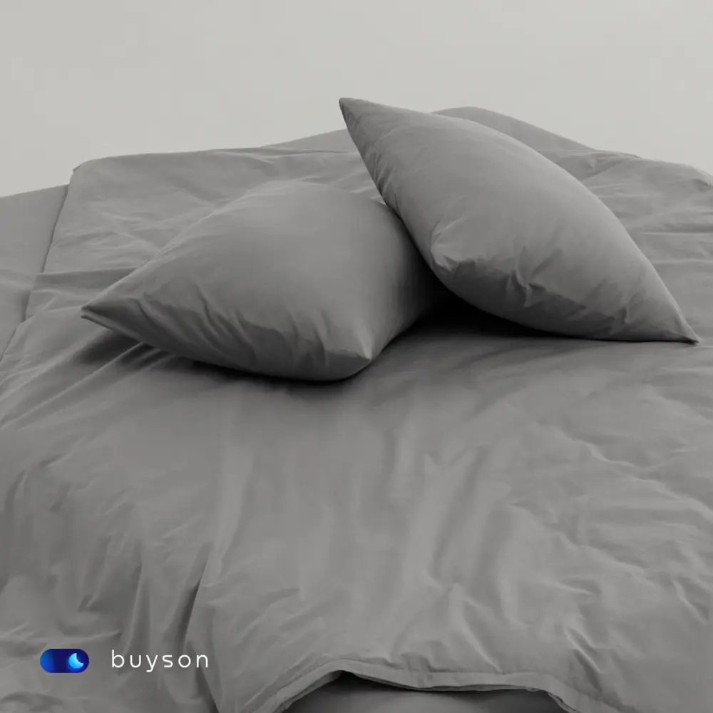 Фото 8 Простыня buyson BuyRelax серая 180x200 см, хлопок, на резинке Фото 8 Простыня buyson BuyRelax серая 180x200 см, хлопок, на резинке