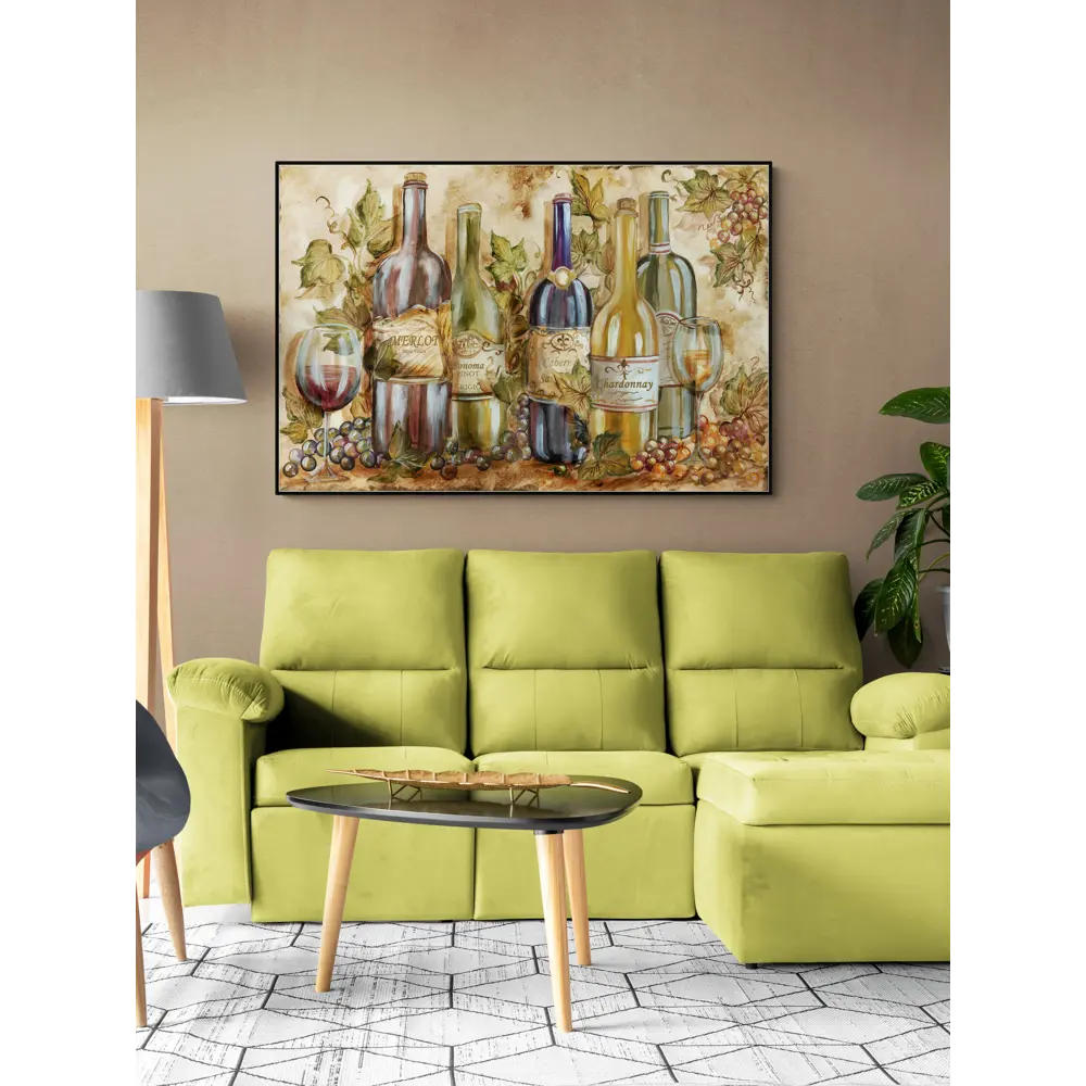 Фото 3 Постер ПростоПостер Винный декупаж 50x70 см в раме