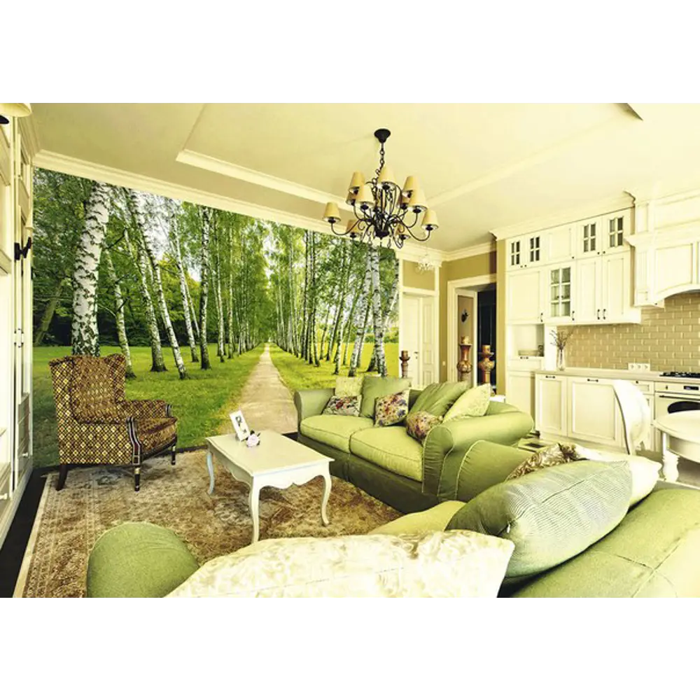 Фото 2 Фотообои DeliceDecor Березовая аллея Ф 058 400x270 см Фото 2 Фотообои DeliceDecor Березовая аллея Ф 058 400x270 см