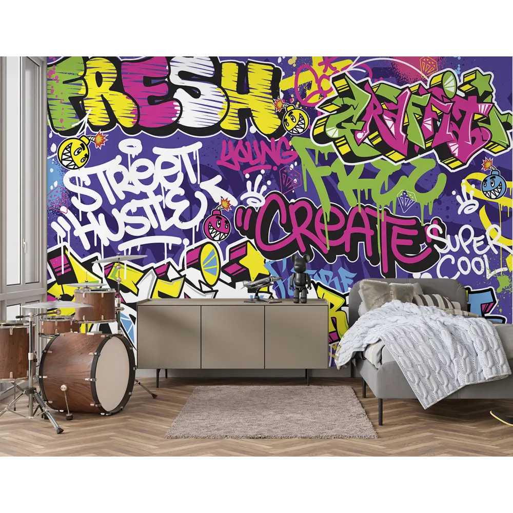 Фото 9 Фотообои флизелиновые Luxury walls 400x270 см Граффити АМ28004 Фото 9 Фотообои флизелиновые Luxury walls 400x270 см Граффити АМ28004