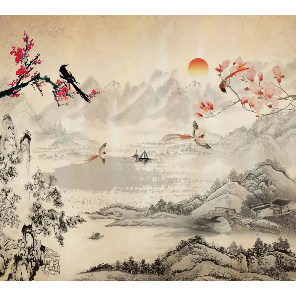 Фото 2 Фотообои Urban Style Нежный пейзаж UST3091 300x270 см Фото 2 Фотообои Urban Style Нежный пейзаж UST3091 300x270 см