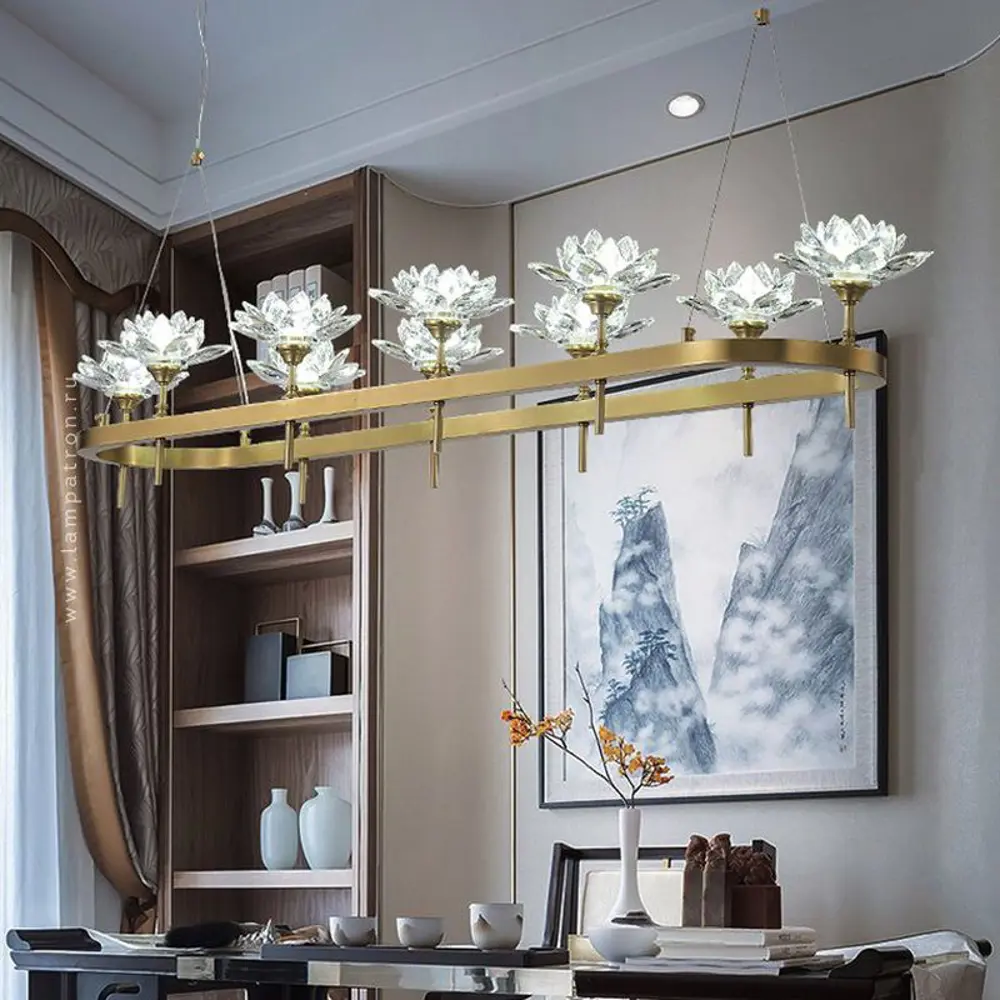 Фото 6 Люстра подвесная ImperiumLoft 177885-26 Lotos 10 ламп 26.70 м² цвет золотой Фото 6 Люстра подвесная ImperiumLoft 177885-26 Lotos 10 ламп 26.70 м² цвет золотой