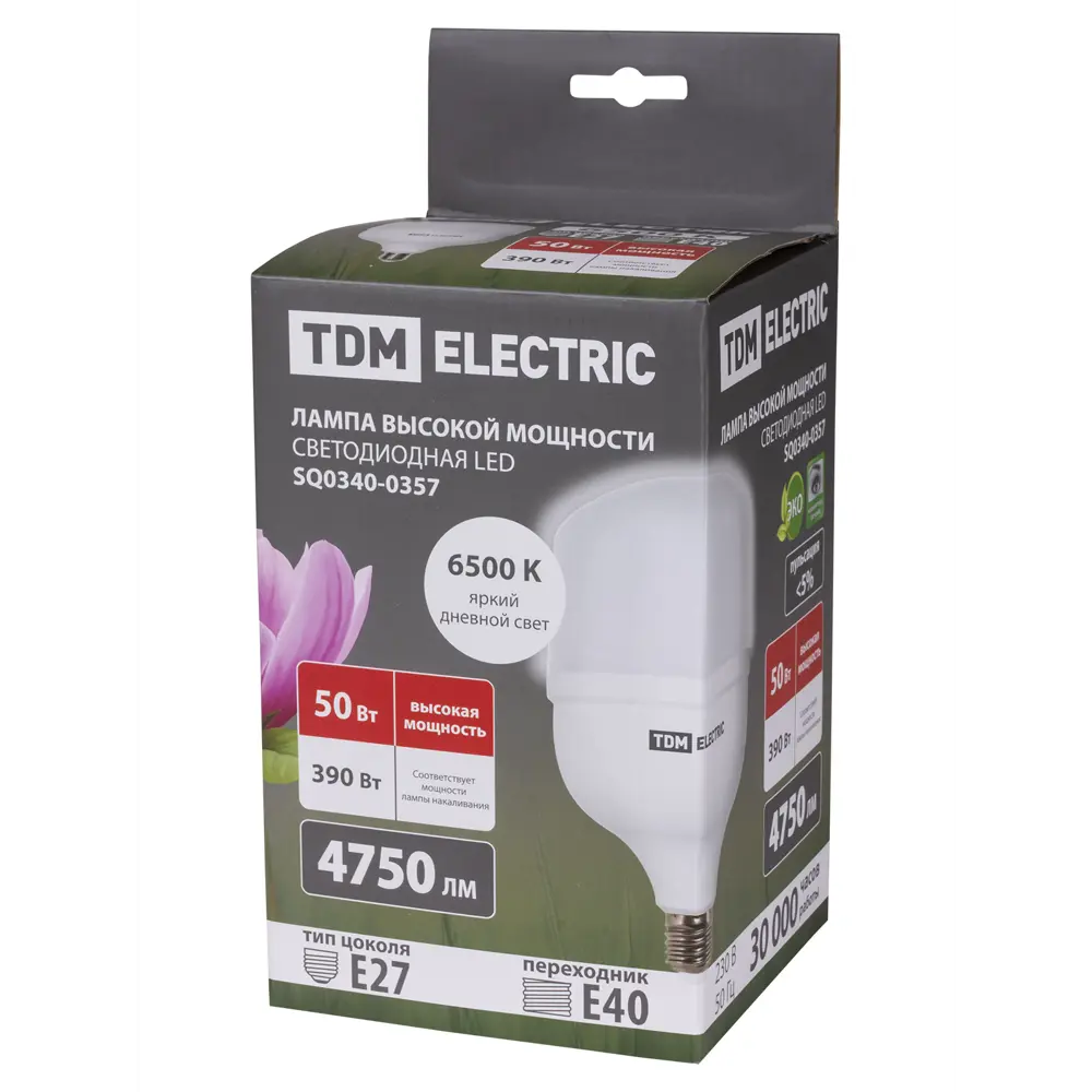 Фото 5 Лампочка светодиодная Tdm Electric Sq0340-0357 E27 40 Вт 6500 К 230 В 560 Лм Фото 5 Лампочка светодиодная Tdm Electric Sq0340-0357 E27 40 Вт 6500 К 230 В 560 Лм