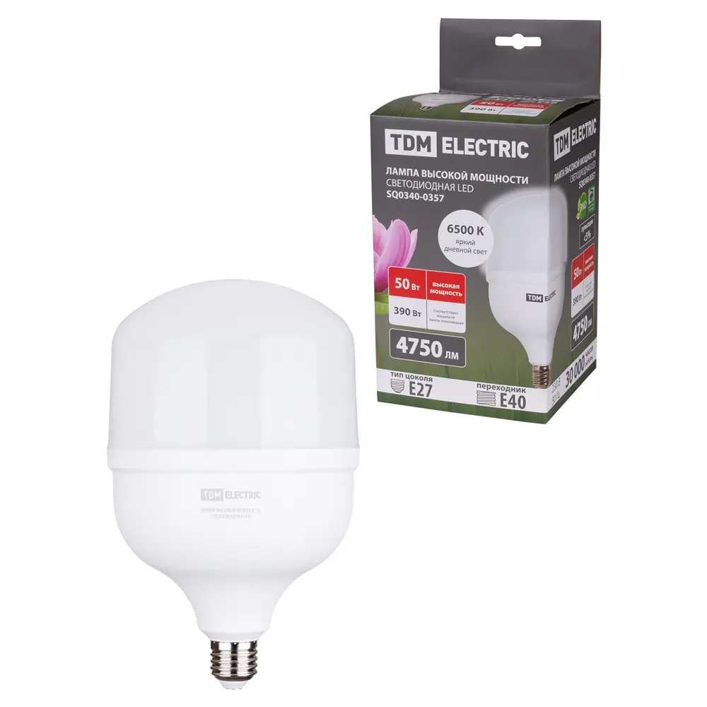 Фото Лампочка светодиодная Tdm Electric Sq0340-0357 E27 40 Вт 6500 К 230 В 560 Лм Фото Лампочка светодиодная Tdm Electric Sq0340-0357 E27 40 Вт 6500 К 230 В 560 Лм