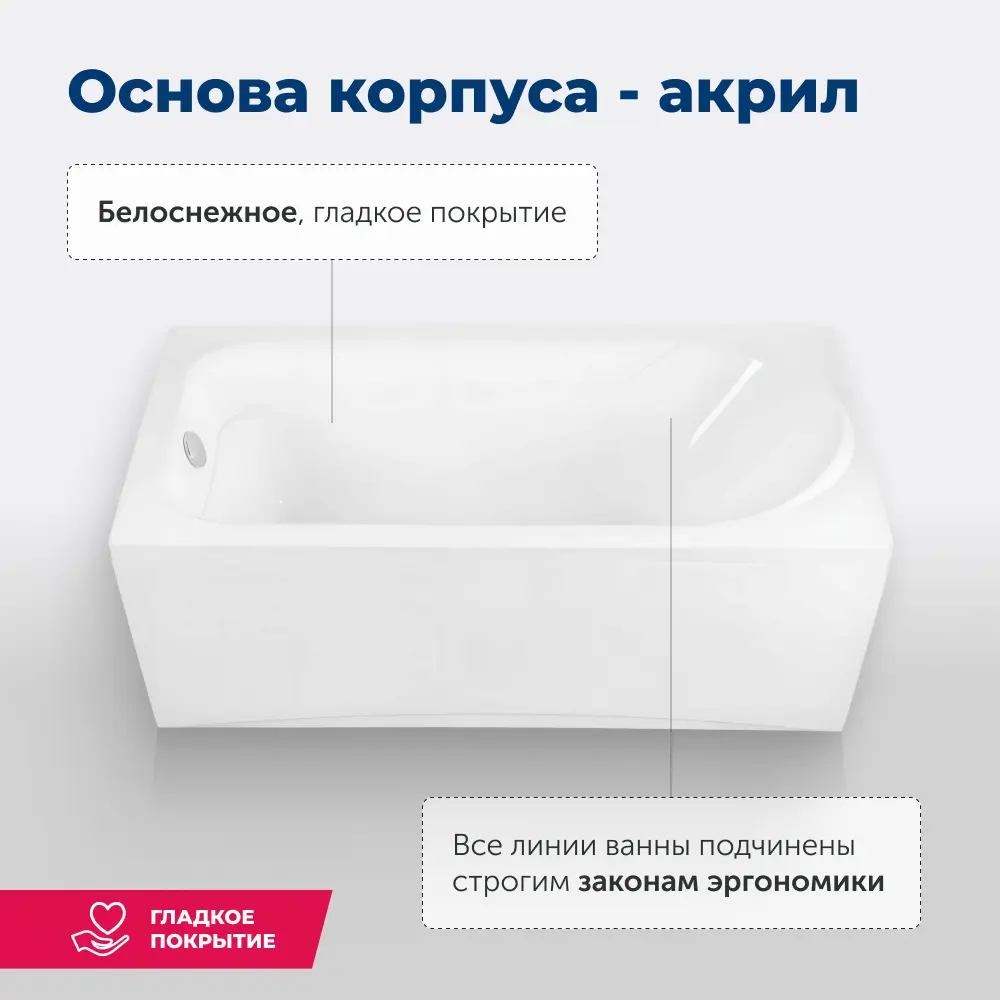 Фото 6 Прямоугольная ванна Aquanet 00240462 акрил 150x70см Фото 6 Прямоугольная ванна Aquanet 00240462 акрил 150x70см