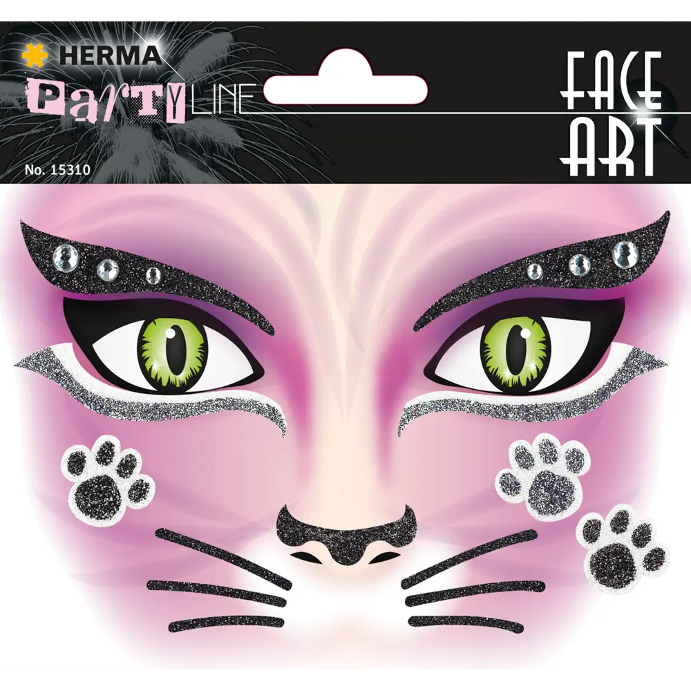 Фото Наклейки Herma Face Art Pink Cat Фото Наклейки Herma Face Art Pink Cat
