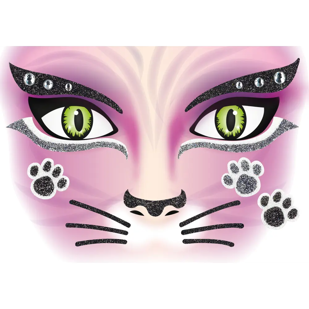 Фото 2 Наклейки Herma Face Art Pink Cat Фото 2 Наклейки Herma Face Art Pink Cat