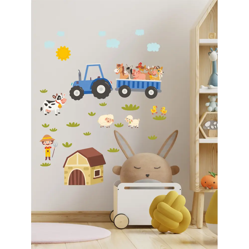 Фото 6 Наклейка на стену Lisadecor S0396 Синий трактор Фото 6 Наклейка на стену Lisadecor S0396 Синий трактор