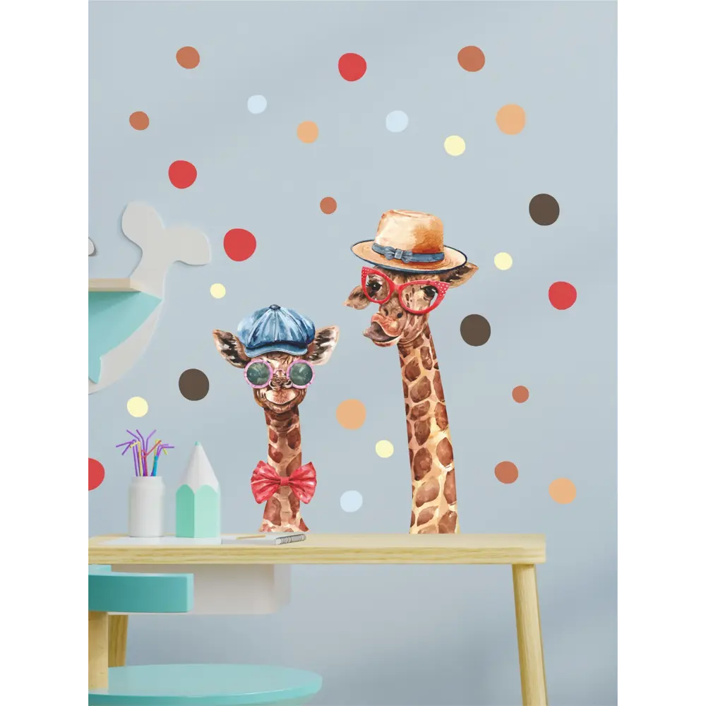 Фото 4 Наклейки на стену детские Жирафы Фото 4 Наклейки на стену детские Жирафы