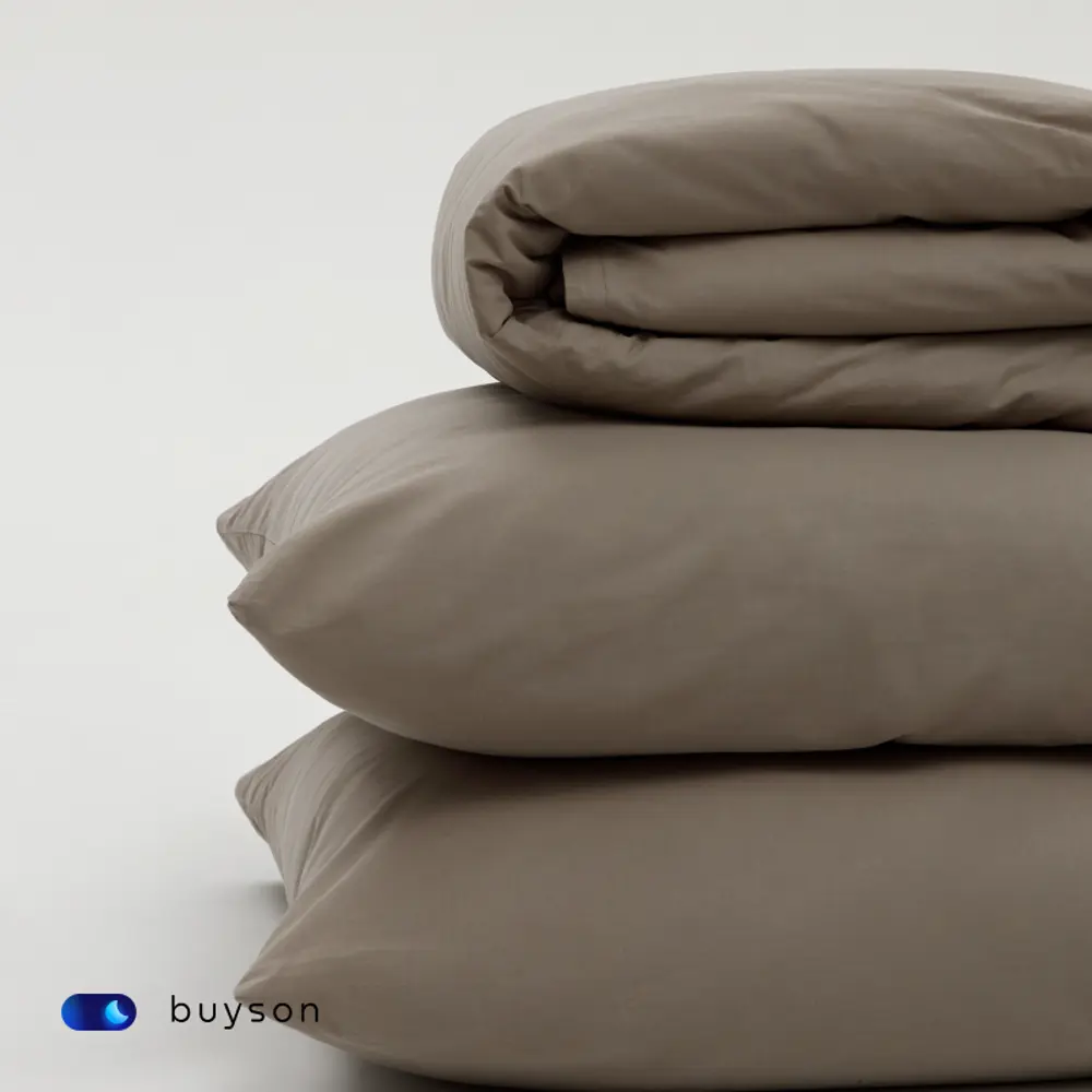 Фото 9 Простыня buyson BuyRelax бежевая 160x200 см, хлопок, на резинке Фото 9 Простыня buyson BuyRelax бежевая 160x200 см, хлопок, на резинке