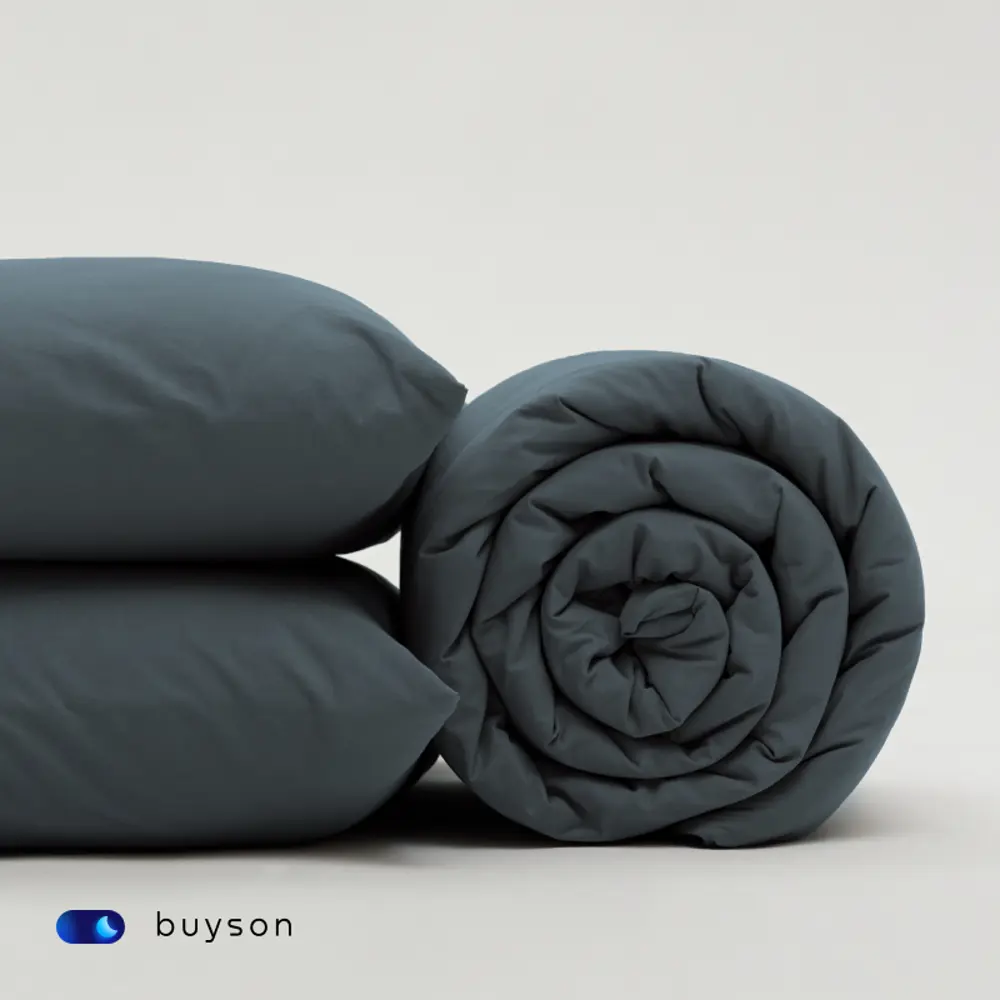 Фото 10 Простыня buyson BuyRelax серо-голубая 90x200 см, хлопок, на резинке Фото 10 Простыня buyson BuyRelax серо-голубая 90x200 см, хлопок, на резинке