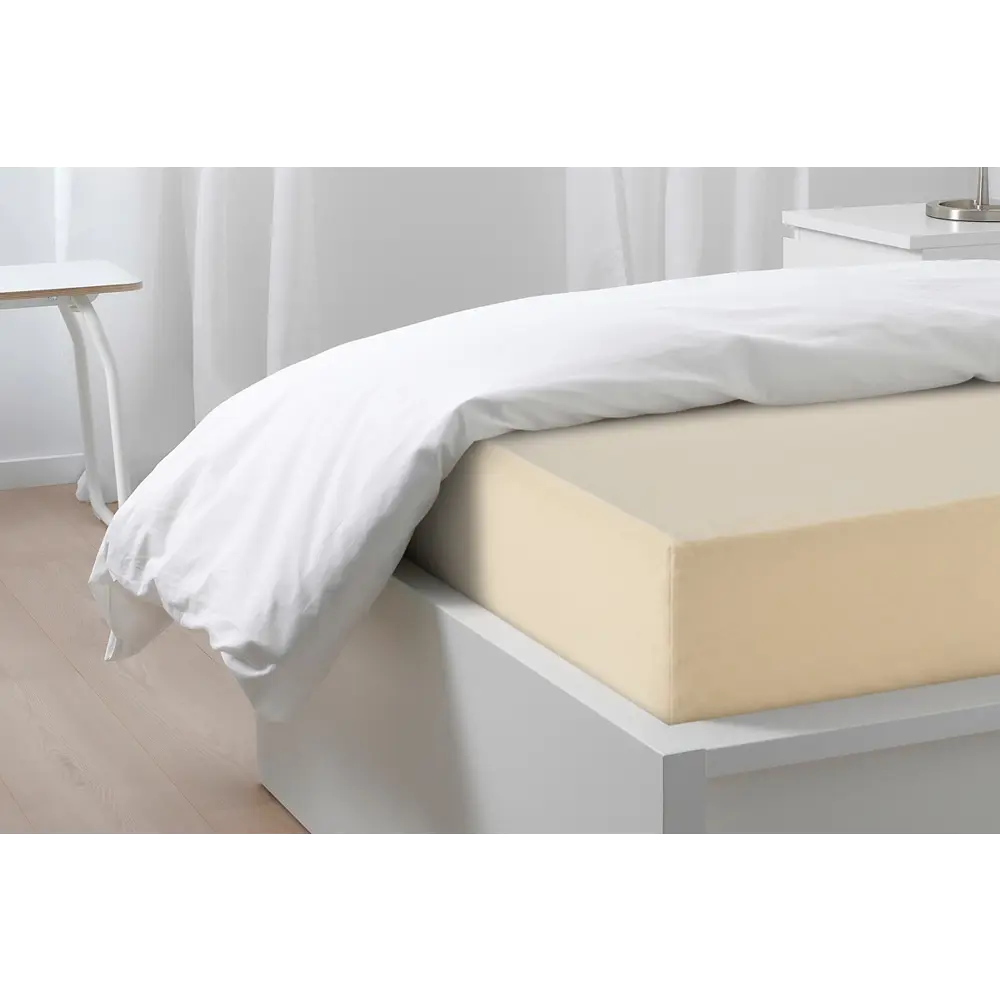 Фото 3 Простыня Ecotex 180x200 см трикотаж цвет бежевый Фото 3 Простыня Ecotex 180x200 см трикотаж цвет бежевый