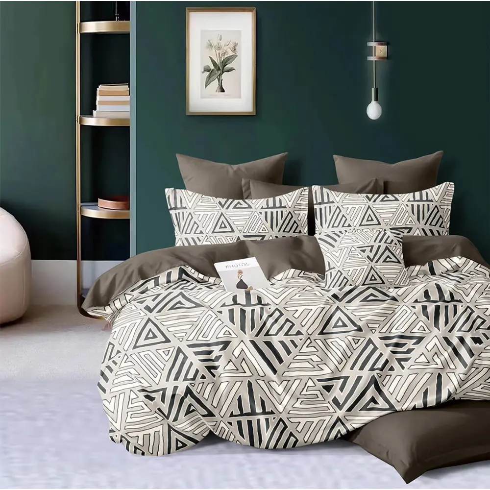 Фото Простыня Home mercury Хеопс компаньон 220x240 см поплин на резинке цвет бежевый