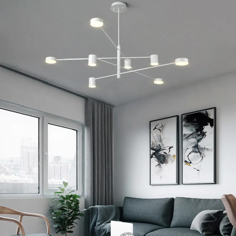 Фото Люстра потолочная IMPERIUMLOFT 189819-26 MOTVIKT 8 ламп 24 м² цвет белый Фото Люстра потолочная IMPERIUMLOFT 189819-26 MOTVIKT 8 ламп 24 м² цвет белый