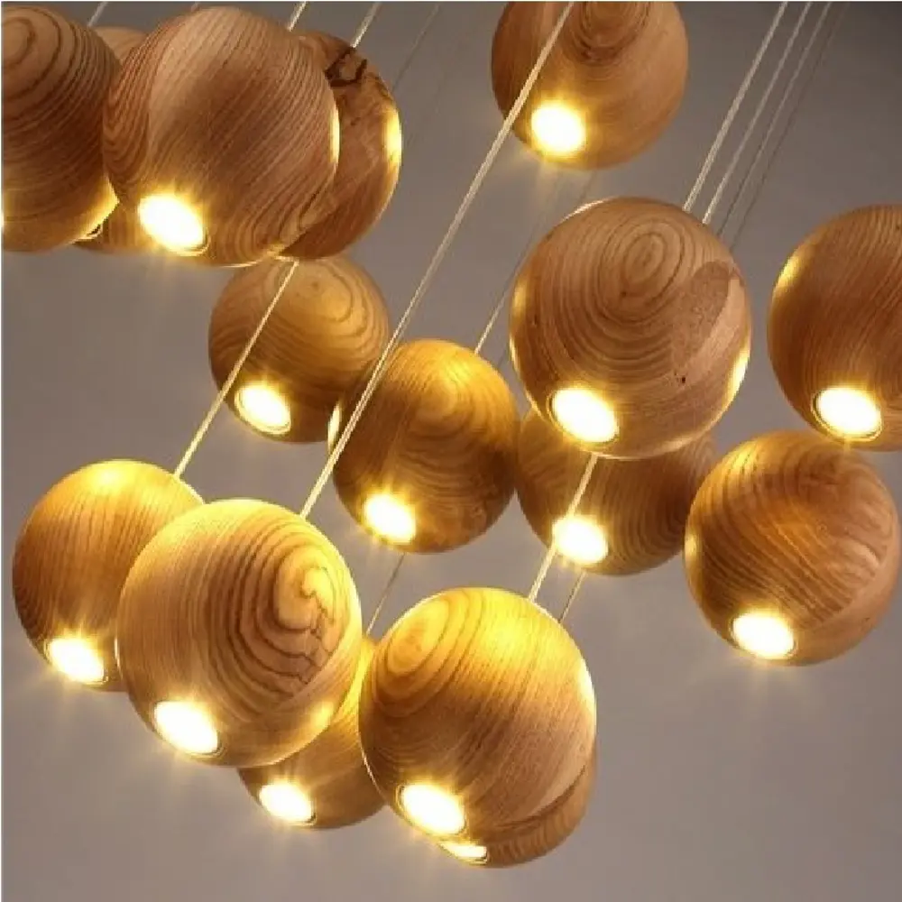Фото 2 Люстра потолочная IMPERIUMLOFT 73428-22 Lofter Wooden Sphere 1 лампа 2 м² цвет дерево Фото 2 Люстра потолочная IMPERIUMLOFT 73428-22 Lofter Wooden Sphere 1 лампа 2 м² цвет дерево