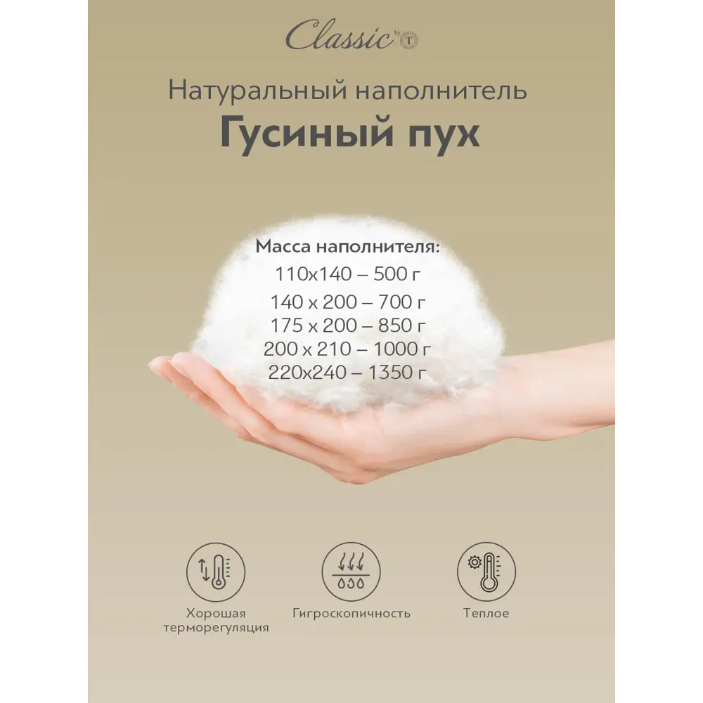 Фото 9 Набор 2 одеяла+2 подушки Шале 100% венгерский гусиный пух в хлопковом тике 175x200 см 50x70 см Фото 9 Набор 2 одеяла+2 подушки Шале 100% венгерский гусиный пух в хлопковом тике 175x200 см 50x70 см