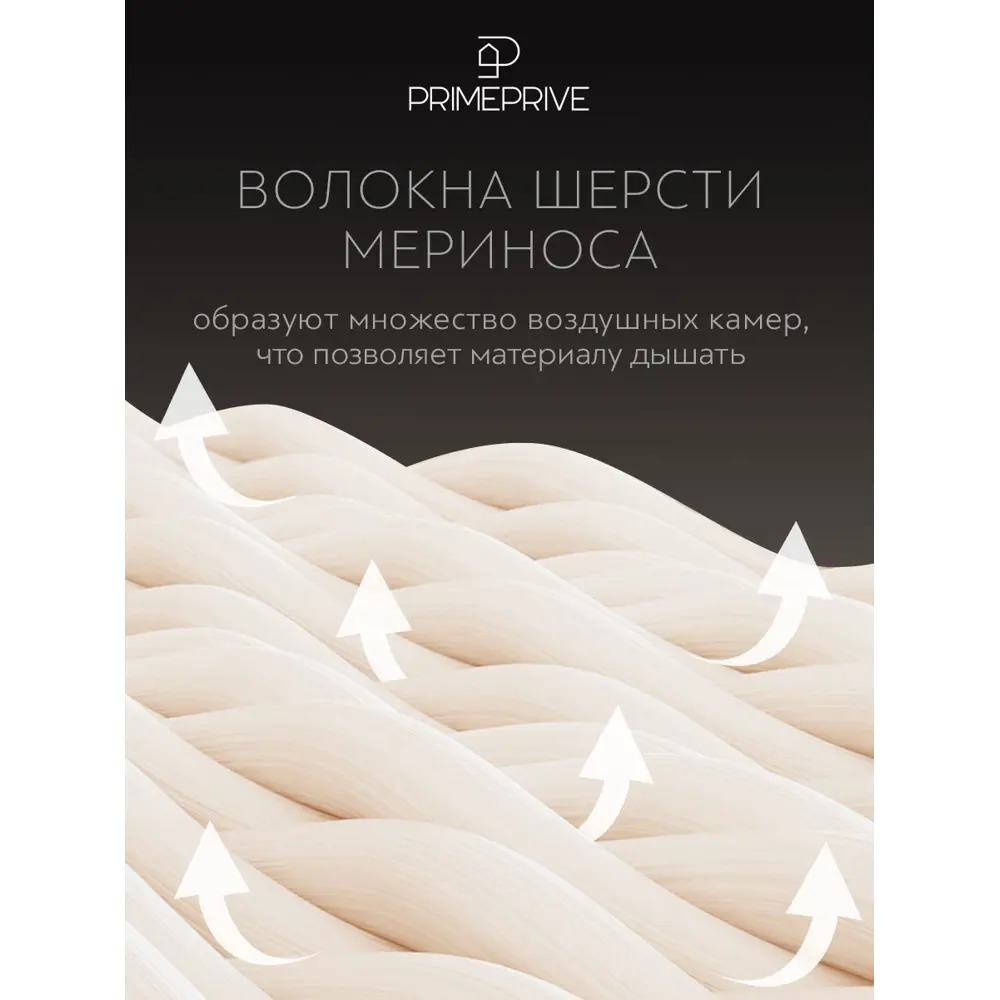 Фото 8 Набор 1 одеяло + 2 подушки Prime Prive Merino prmp960640 тик цвет белый 140x205 см 50x70 см Фото 8 Набор 1 одеяло + 2 подушки Prime Prive Merino prmp960640 тик цвет белый 140x205 см 50x70 см
