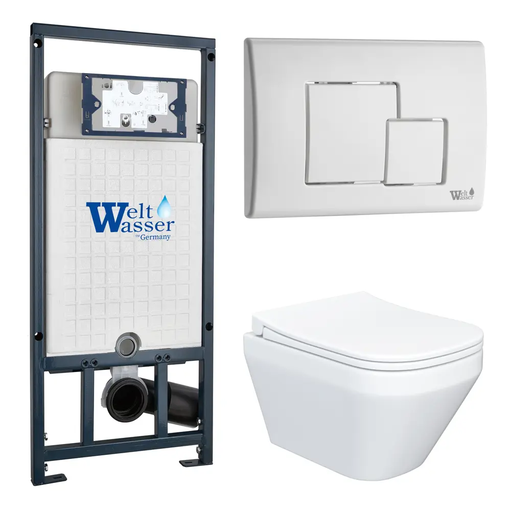 Фото Комплект инсталляция с унитазом Weltwasser Mar JKS701507SGW цвет белый Фото Комплект инсталляция с унитазом Weltwasser Mar JKS701507SGW цвет белый