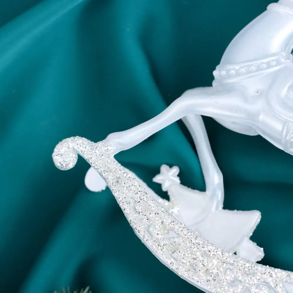 Фото 2 Елочная игрушка Олень магический блеск Зимнее волшебство 6953990 11 см цвет белый Фото 2 Елочная игрушка Олень магический блеск Зимнее волшебство 6953990 11 см цвет белый