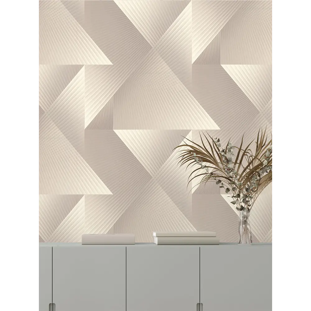 Фото 4 Обои флизелиновые Deco-deco Meta 1.06 м бежево-белые 6040-01 Фото 4 Обои флизелиновые Deco-deco Meta 1.06 м бежево-белые 6040-01