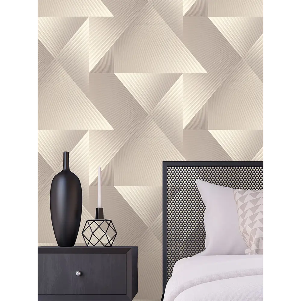 Фото 3 Обои флизелиновые Deco-deco Meta 1.06 м бежево-белые 6040-01 Фото 3 Обои флизелиновые Deco-deco Meta 1.06 м бежево-белые 6040-01