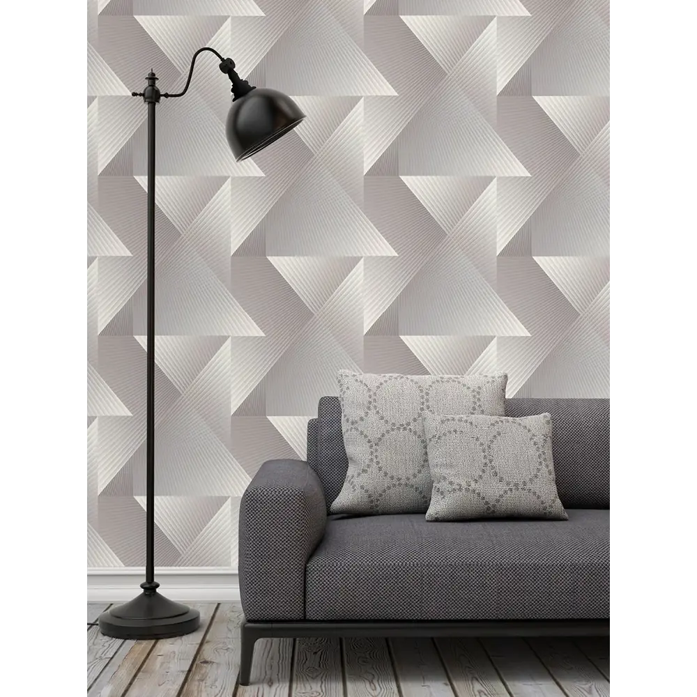 Фото 4 Обои флизелиновые Deco-deco Meta 1.06 м темно-серые 6040-11