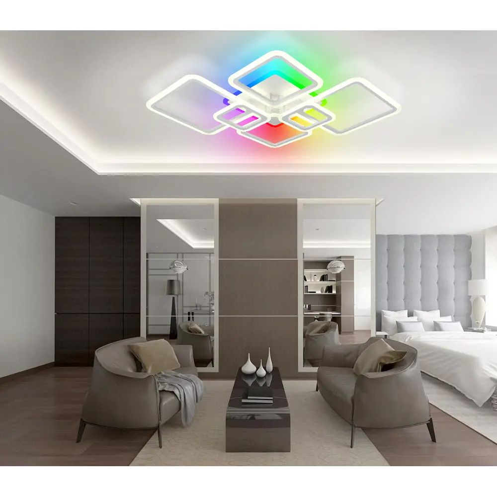 Фото 5 Люстра потолочная светодиодная NATALI KOVALTSEVA LED LAMPS 81243 SPEKTR 28 м² изменение цвета RGB цвет белый Фото 5 Люстра потолочная светодиодная NATALI KOVALTSEVA LED LAMPS 81243 SPEKTR 28 м² изменение цвета RGB цвет белый