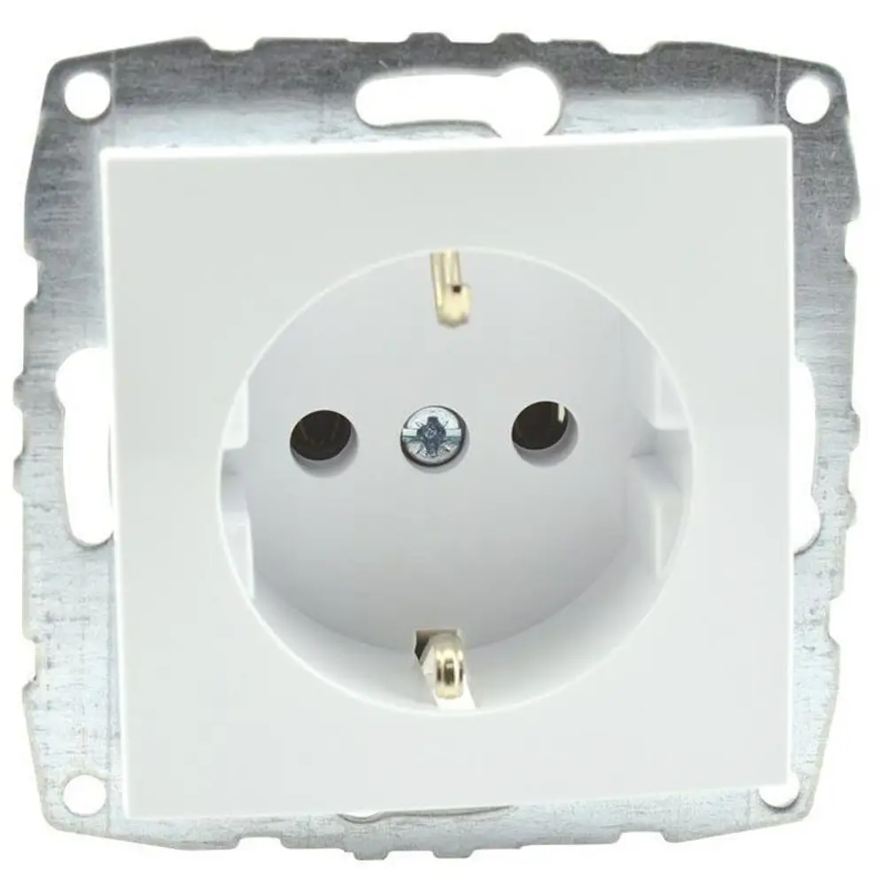 Фото Розетка встраиваемая Mono electric Despina-Larissa 500-001921-117 с заземлением цвет белый Фото Розетка встраиваемая Mono electric Despina-Larissa 500-001921-117 с заземлением цвет белый
