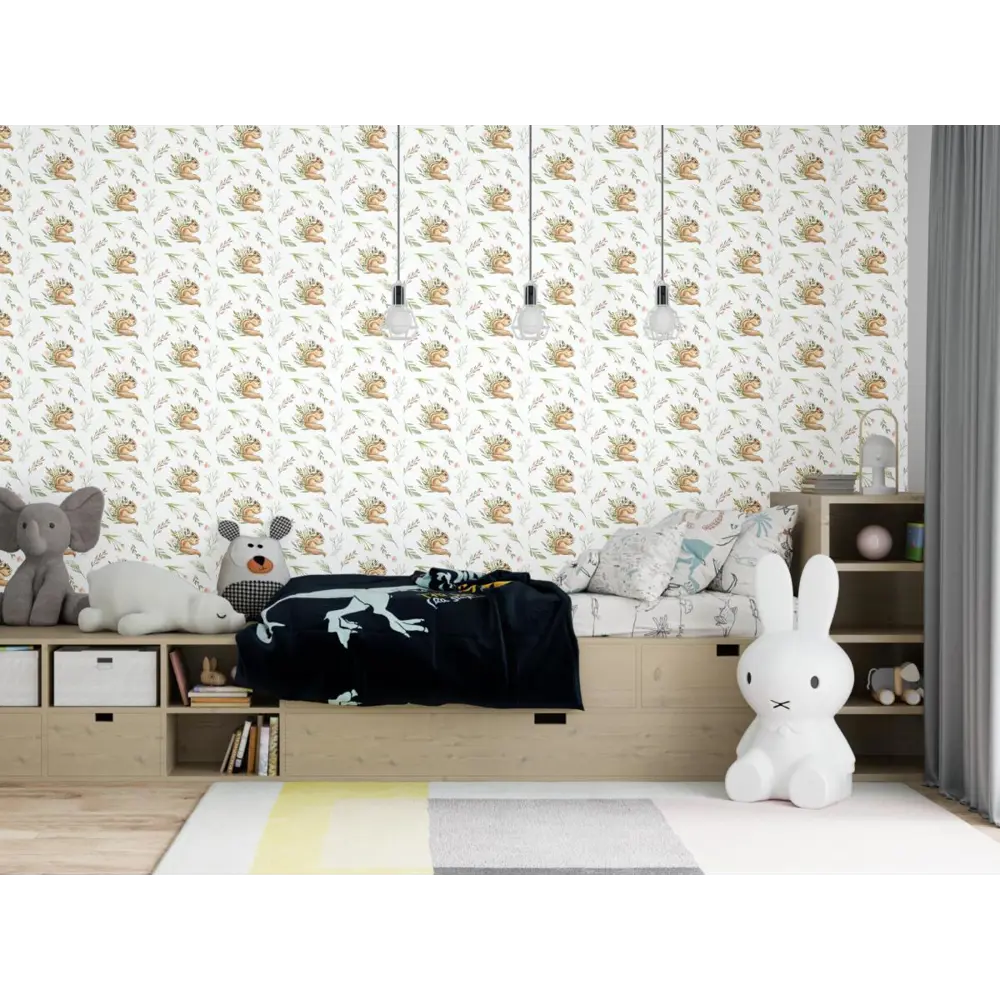 Фото 2 Обои флизелиновые Decoracion Бурундуки в цветочках 1 м белые 7103902-vinil-280x100x4 Фото 2 Обои флизелиновые Decoracion Бурундуки в цветочках 1 м белые 7103902-vinil-280x100x4