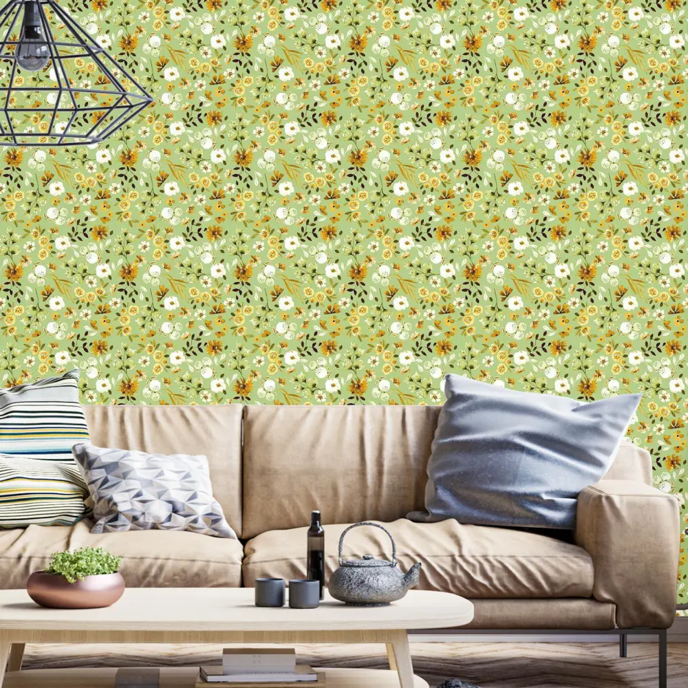 Фото Обои флизелиновые Decoracion Цветочное ассорти 4x2.8 м желто-красные 7183102 Фото Обои флизелиновые Decoracion Цветочное ассорти 4x2.8 м желто-красные 7183102