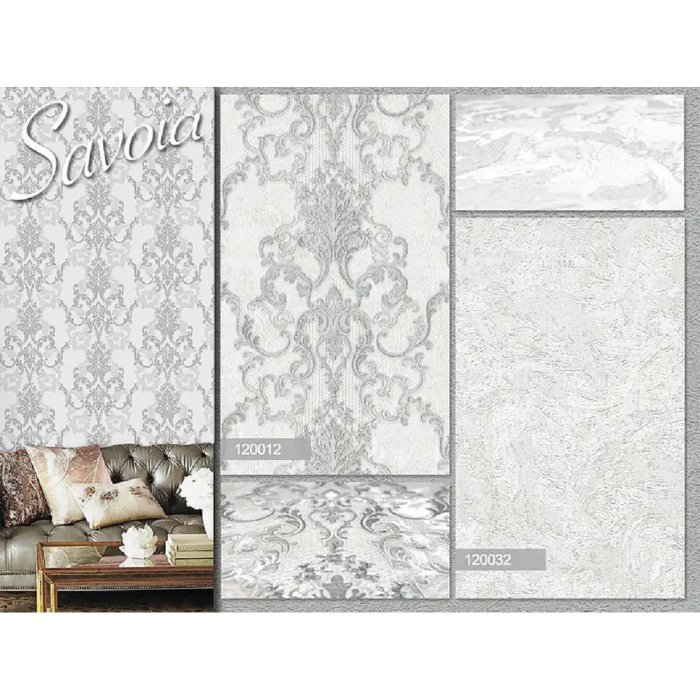 Фото 3 Обои флизелиновые Aurora Decor Savoia 1.06 м молочно-серебряные 120032 Фото 3 Обои флизелиновые Aurora Decor Savoia 1.06 м молочно-серебряные 120032