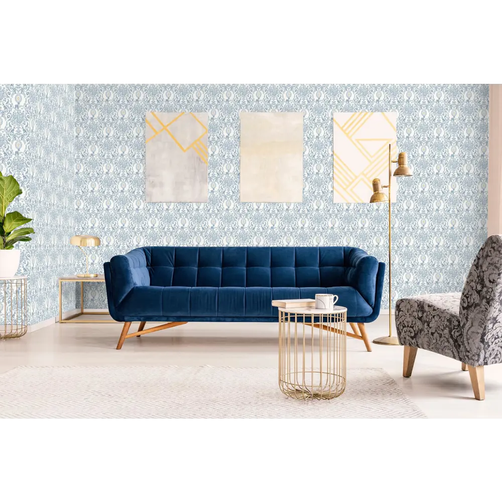 Фото Обои флизелиновые Grandeco Jack ‘n Rose 2024 0.53 м синие белые JS 3304 Фото Обои флизелиновые Grandeco Jack ‘n Rose 2024 0.53 м синие белые JS 3304
