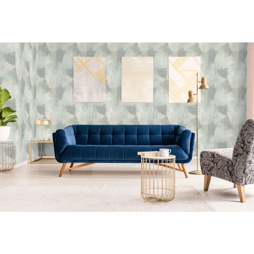 Фото 2 Обои флизелиновые Grandeco Universe 2 зелёные 1.06 м UR 3103 Фото 2 Обои флизелиновые Grandeco Universe 2 зелёные 1.06 м UR 3103