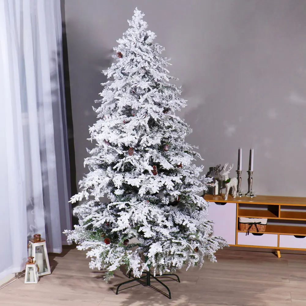 Фото Ель новогодняя искусственная Зимнее волшебство Элит снежная заснеженная 240 см