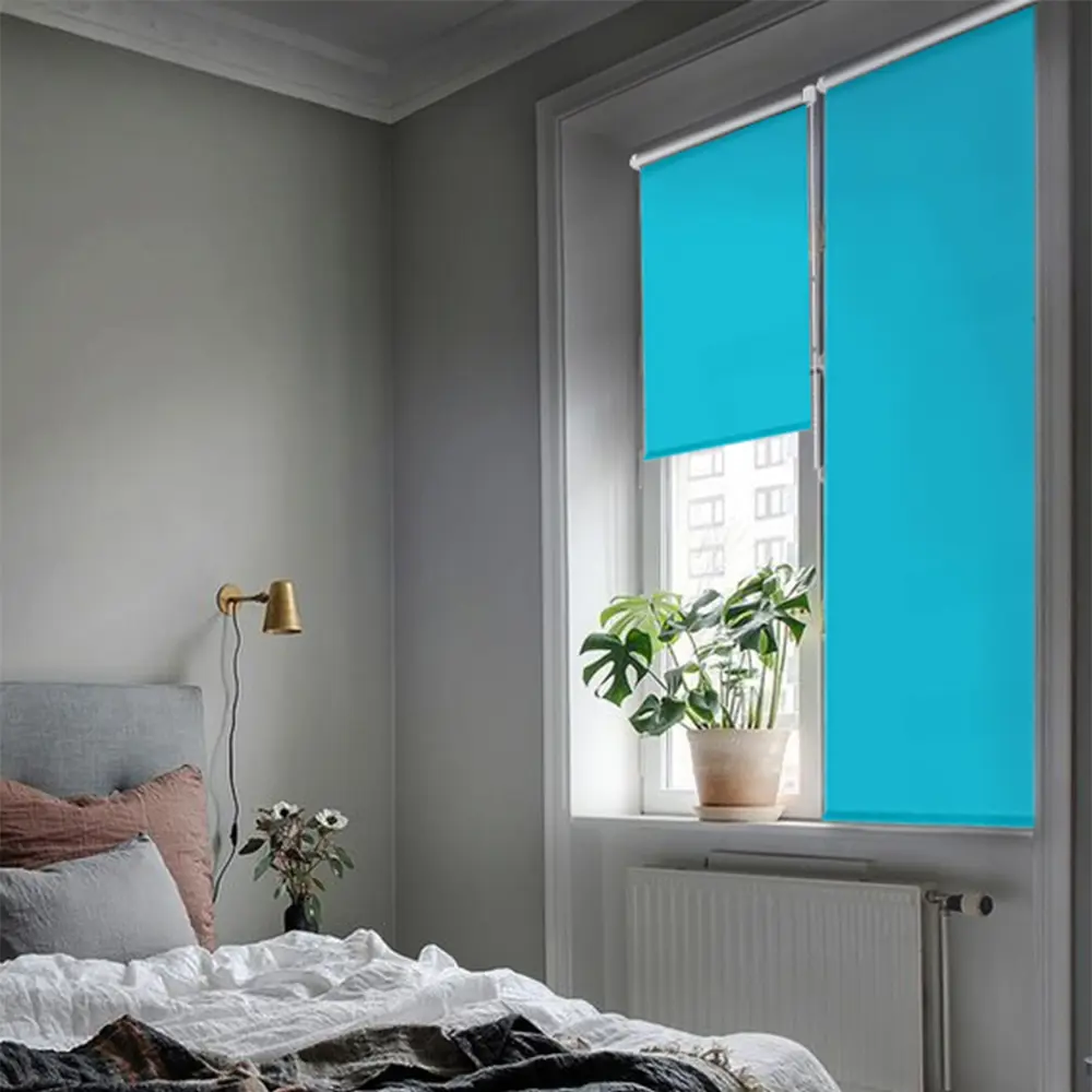 Фото 3 Рулонная штора Эскар Blackout SilverBack 70x160 см цвет голубой Фото 3 Рулонная штора Эскар Blackout SilverBack 70x160 см цвет голубой