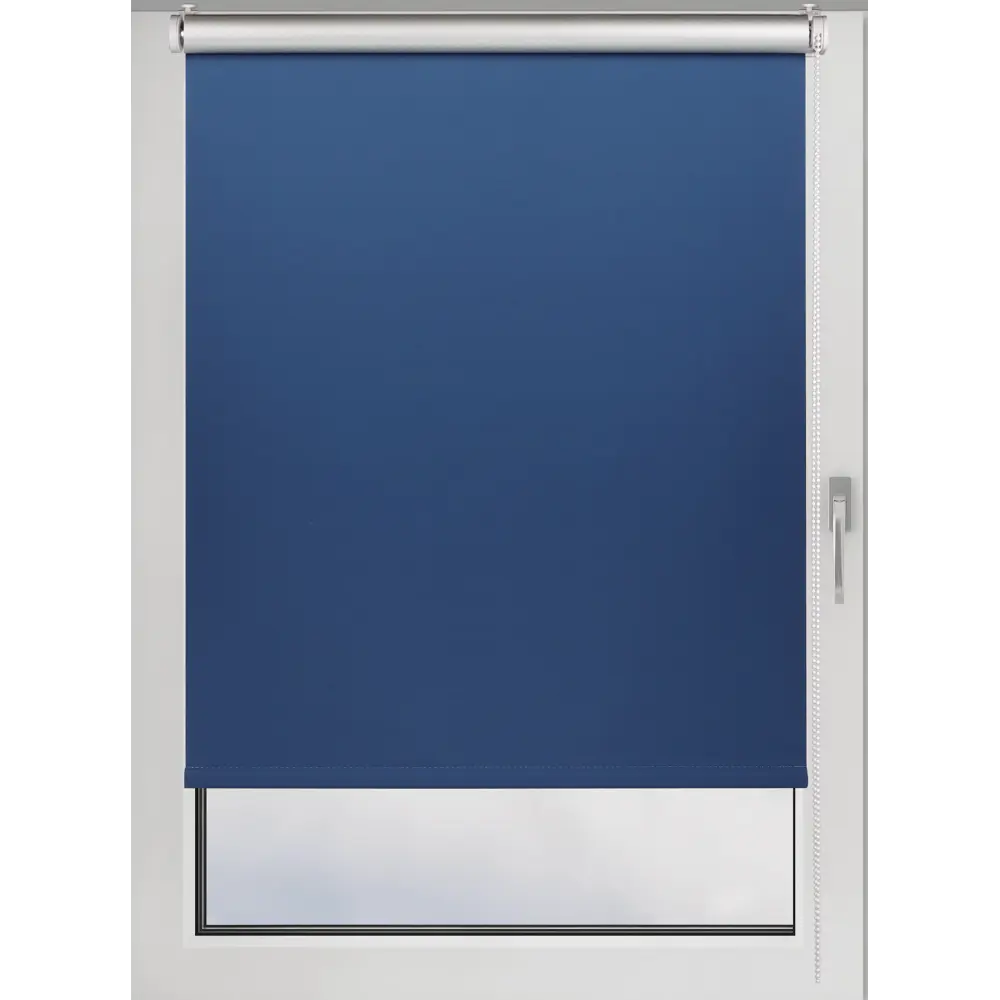 Фото Рулонная штора Prakto Blackout Silver 55x160 см синяя Фото Рулонная штора Prakto Blackout Silver 55x160 см синяя