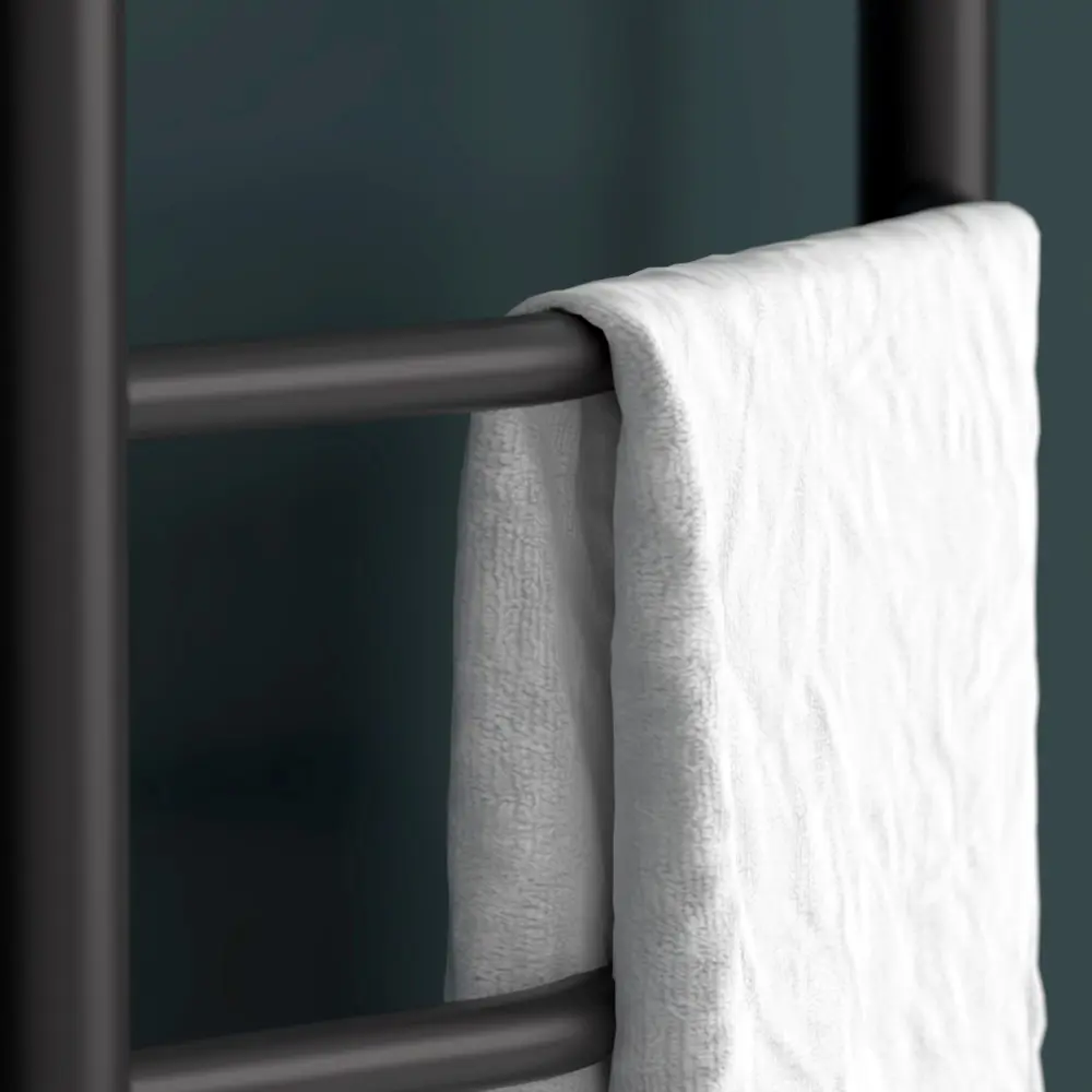 Фото 3 Полотенцесушитель водяной лестница Onix Orion Black Right 50x100 см 1/2" нержавеющая сталь цвет черный матовый Фото 3 Полотенцесушитель водяной лестница Onix Orion Black Right 50x100 см 1/2" нержавеющая сталь цвет черный матовый