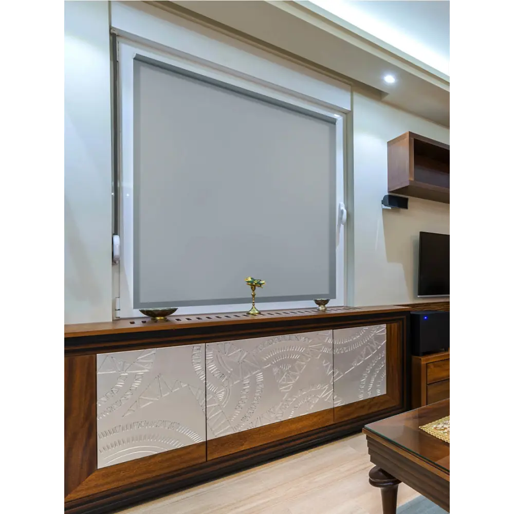 Фото 5 Рулонная штора Decofest Плайн Морозный серый 120x160 см Мини