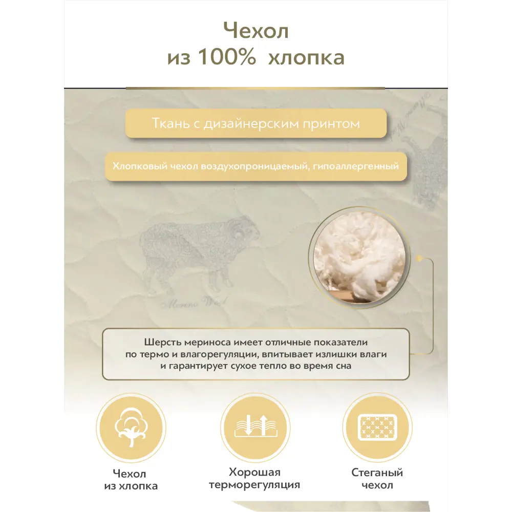 Фото 6 Комплект из 2 подушек Classic by T Мерино 70x70 см, шерсть, полиэфирное волокно, лебяжий пух Фото 6 Комплект из 2 подушек Classic by T Мерино 70x70 см, шерсть, полиэфирное волокно, лебяжий пух