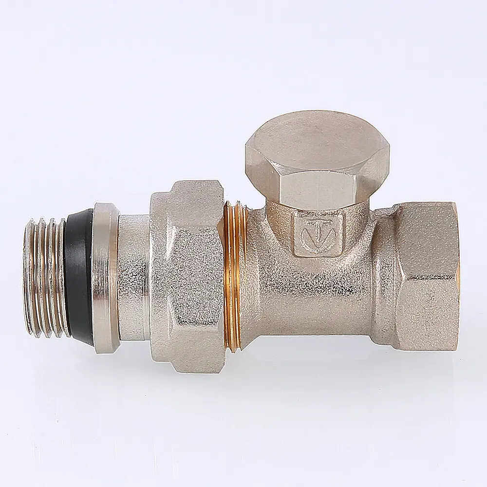 Фото 5 Клапан настроечный прямой Valtec 1/2" для радиатора с полусгоном и дополнительным уплотнением VT.020.NR.04